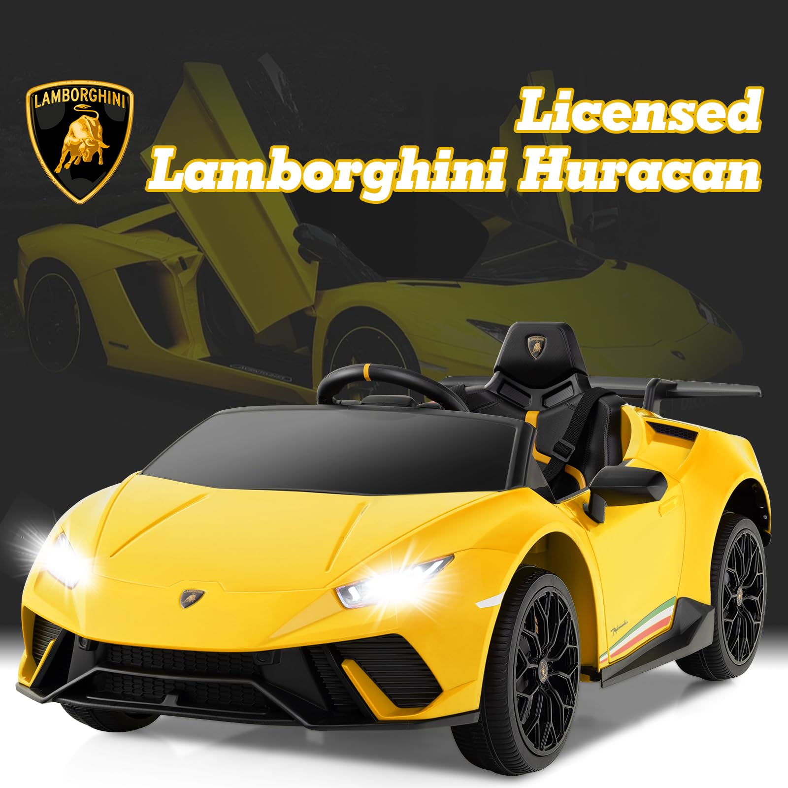 Lamborghini Huracan Ride On Car - 12V Electric Kids Car with Remote Control