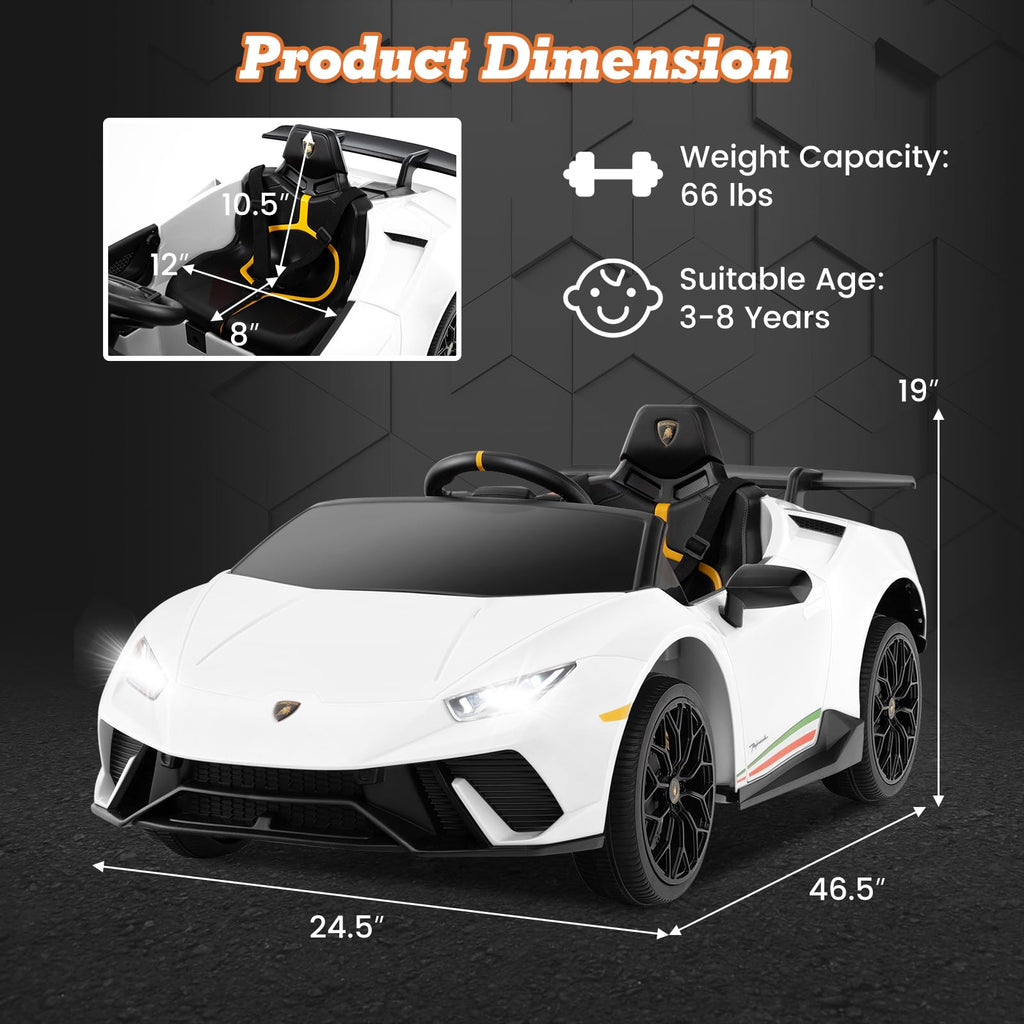 Lamborghini Huracan Ride On Car - 12V Electric Kids Car with Remote Control