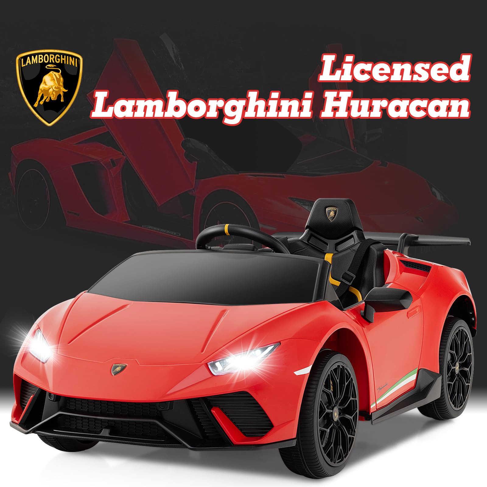 Lamborghini Huracan Ride On Car - 12V Electric Kids Car with Remote Control