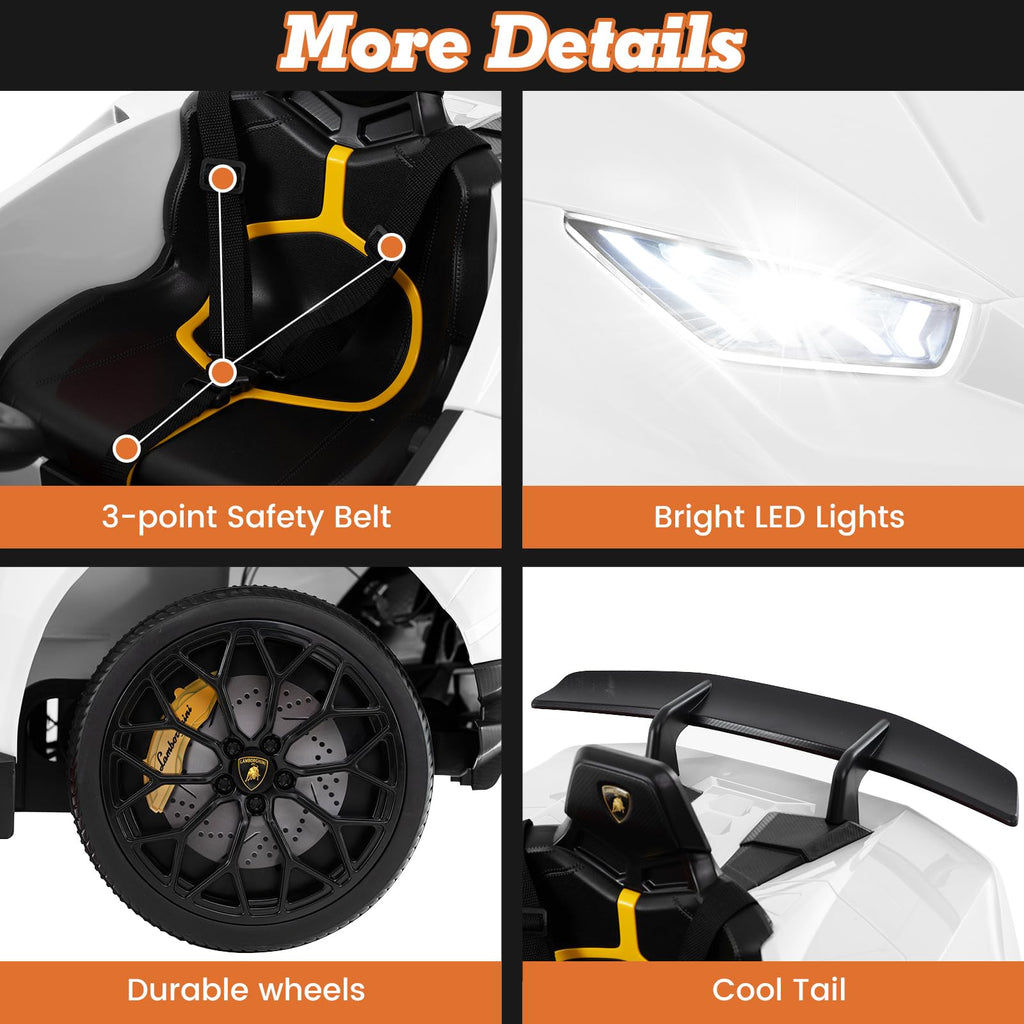 Lamborghini Huracan Ride On Car - 12V Electric Kids Car with Remote Control