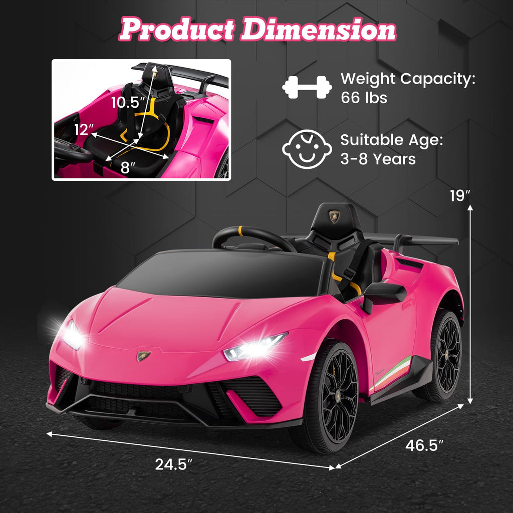 Lamborghini Huracan Ride On Car - 12V Electric Kids Car with Remote Control