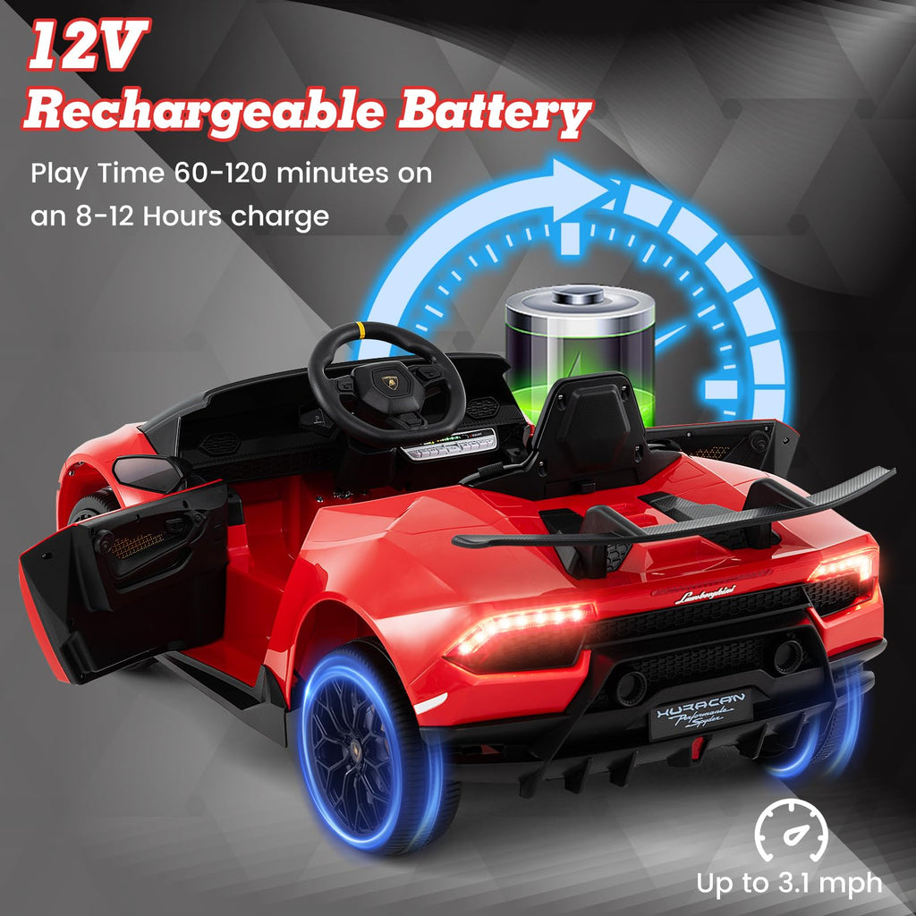 Lamborghini Huracan Ride On Car - 12V Electric Kids Car with Remote Control