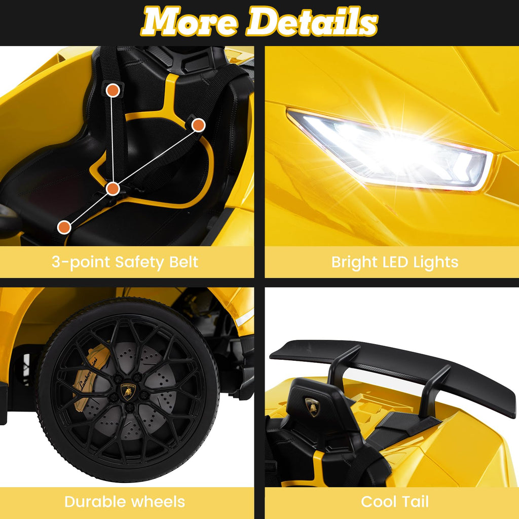 Lamborghini Huracan Ride On Car - 12V Electric Kids Car with Remote Control