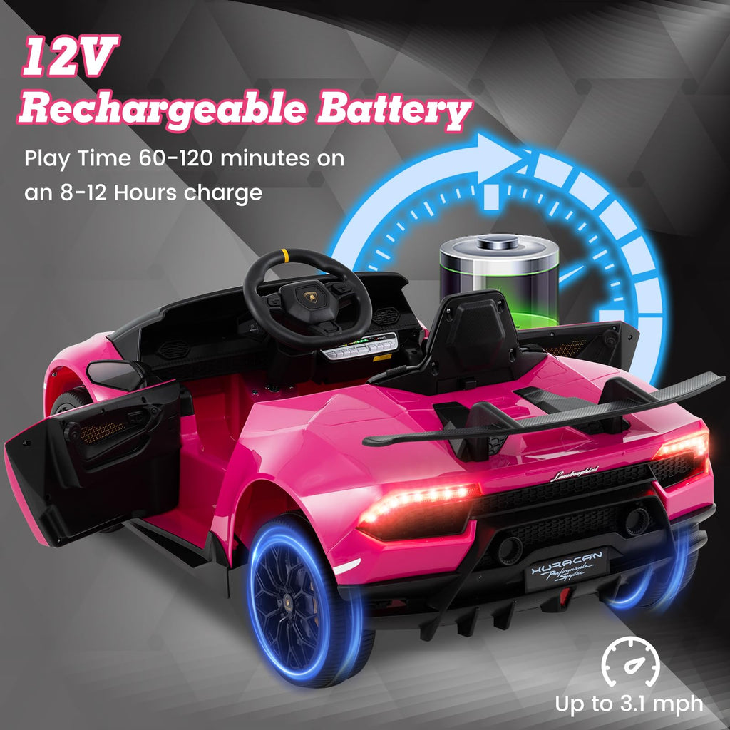 Lamborghini Huracan Ride On Car - 12V Electric Kids Car with Remote Control