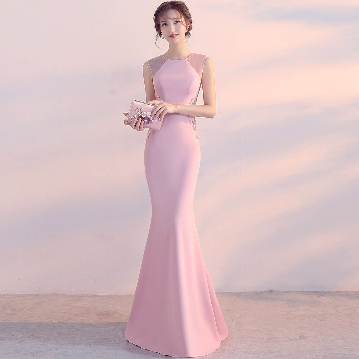 Slim Fit Elegant Maxi Dress | Beaded Evening Gown