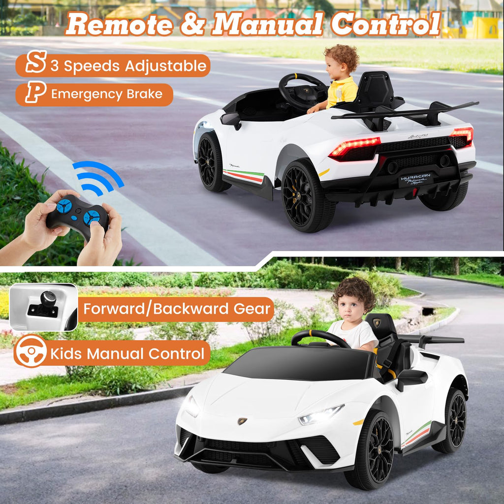 Lamborghini Huracan Ride On Car - 12V Electric Kids Car with Remote Control