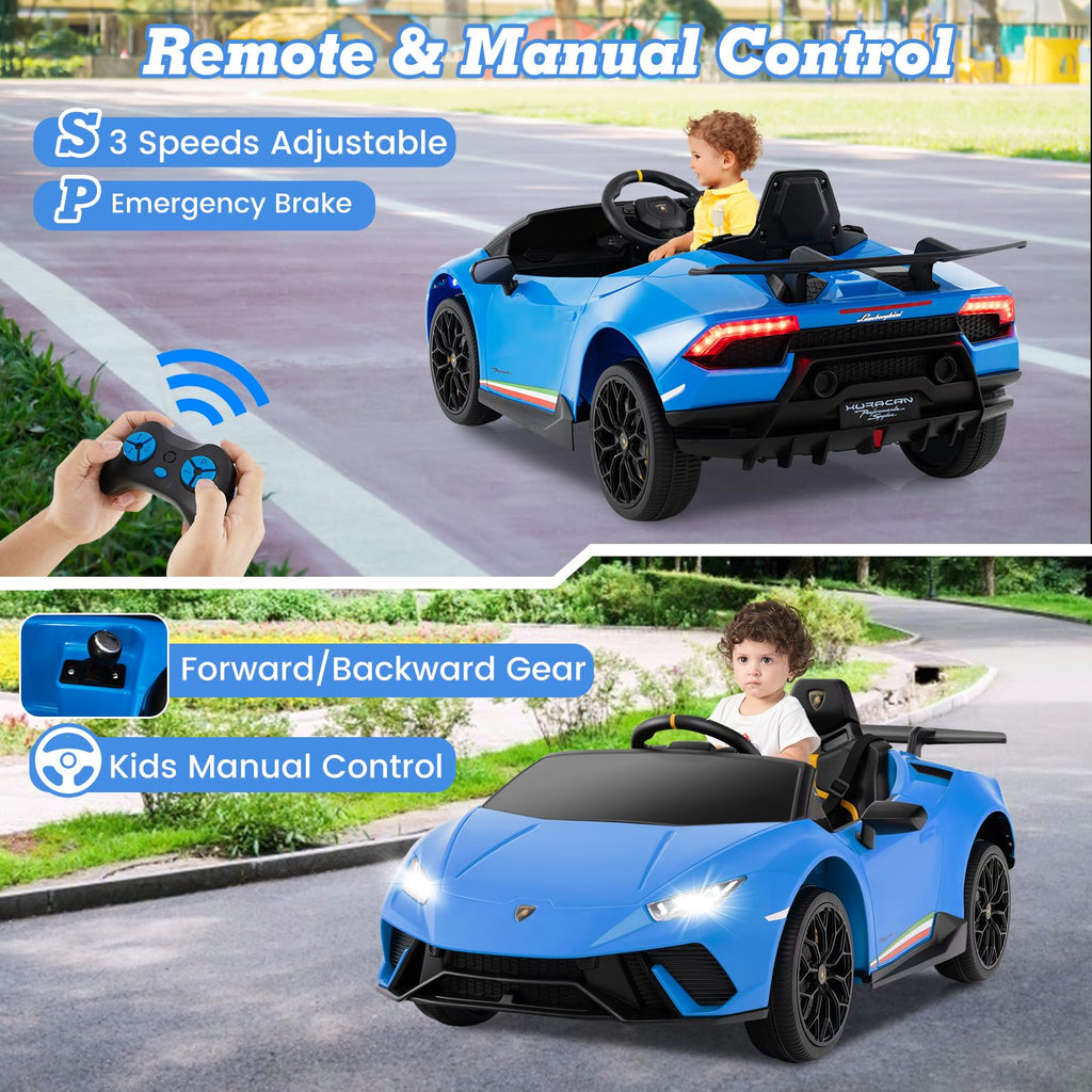 Lamborghini Huracan Ride On Car - 12V Electric Kids Car with Remote Control