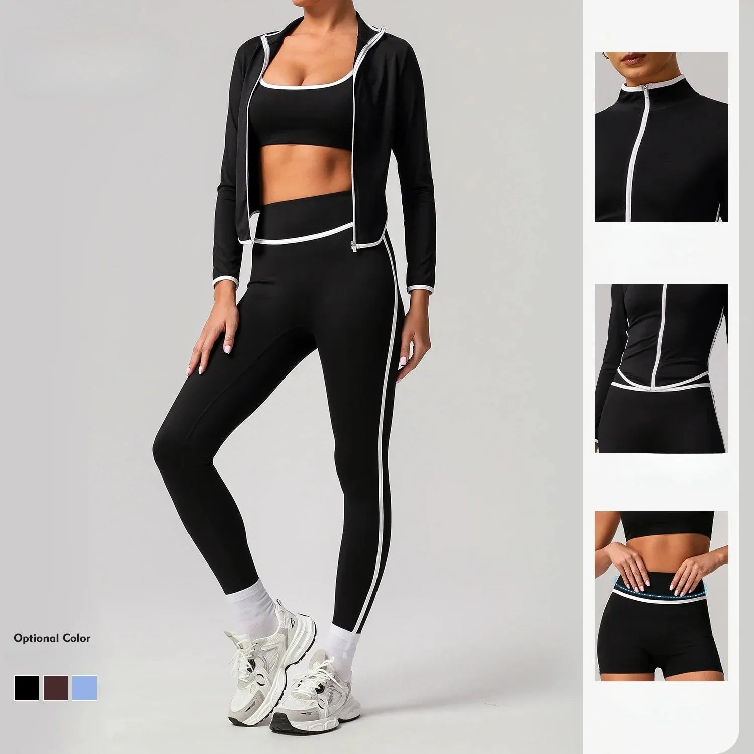 Seamless Yoga Set – High Waist Hip-Lifting Two-Piece